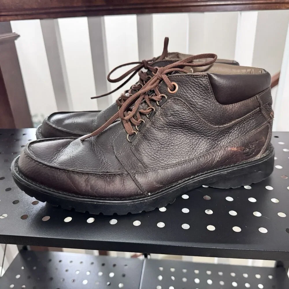 Timberland 56515 Men's 11.5M Brown Leather Moc Toe